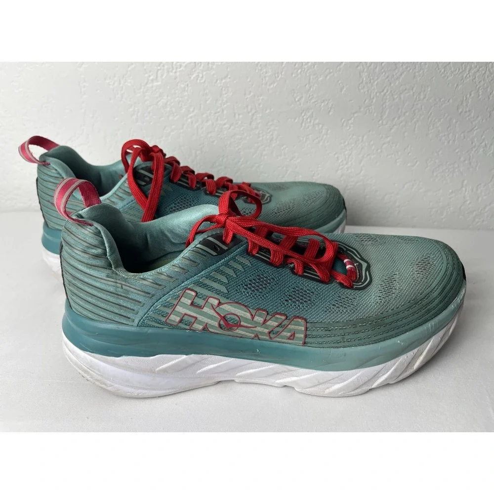 Hoka One One Bondi 6 Women Size 10 Teal Blue Running Shoes Sneakers 1019270 CGSL